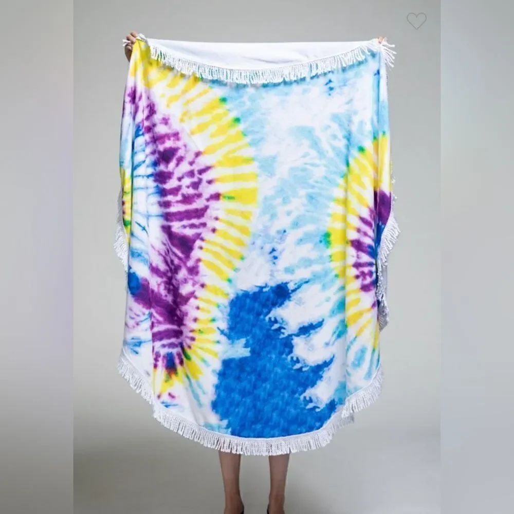 Ocean Round Beach Towel- Tie-Dye